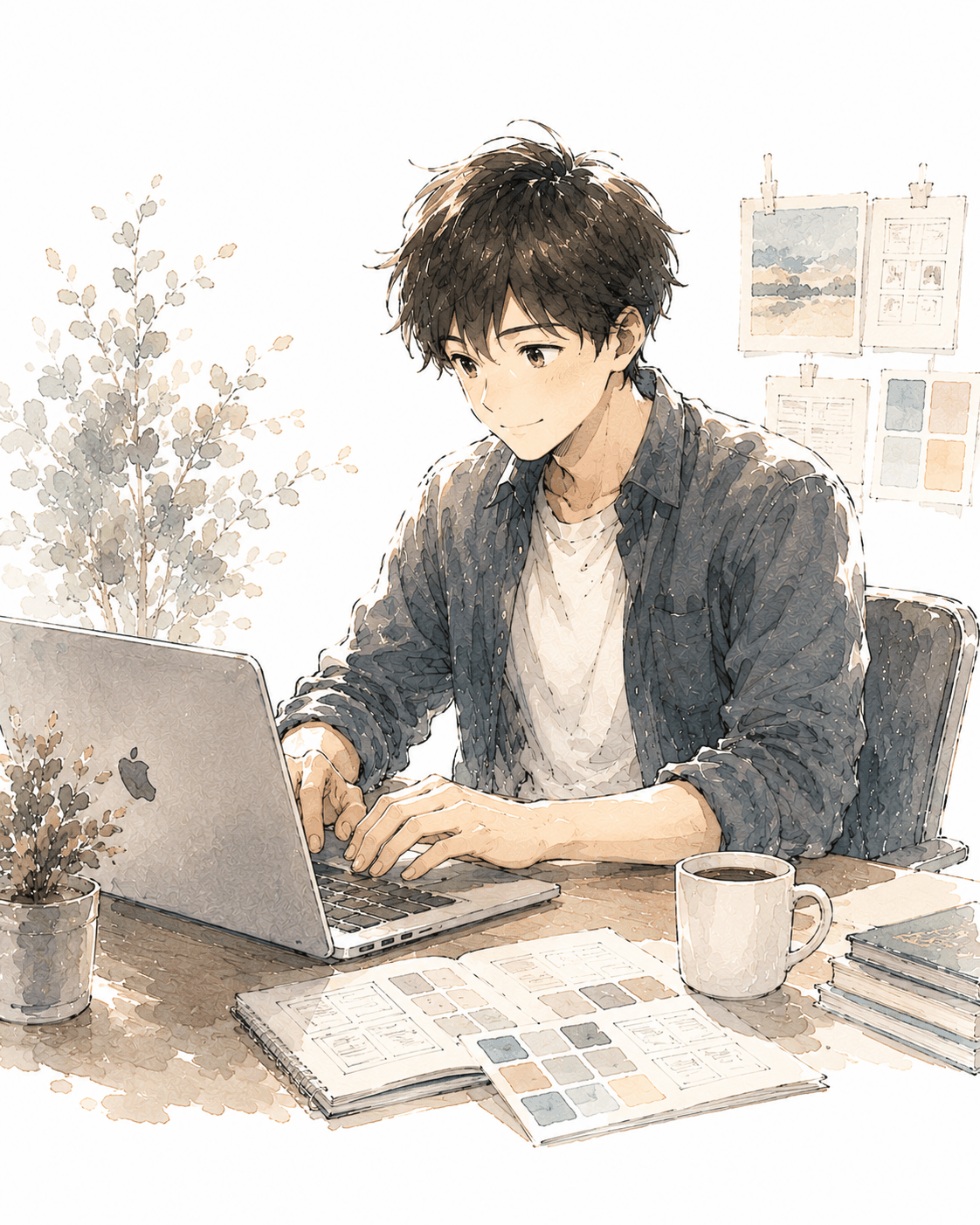 Webデザイナー 安瀬健太のイメージイラスト